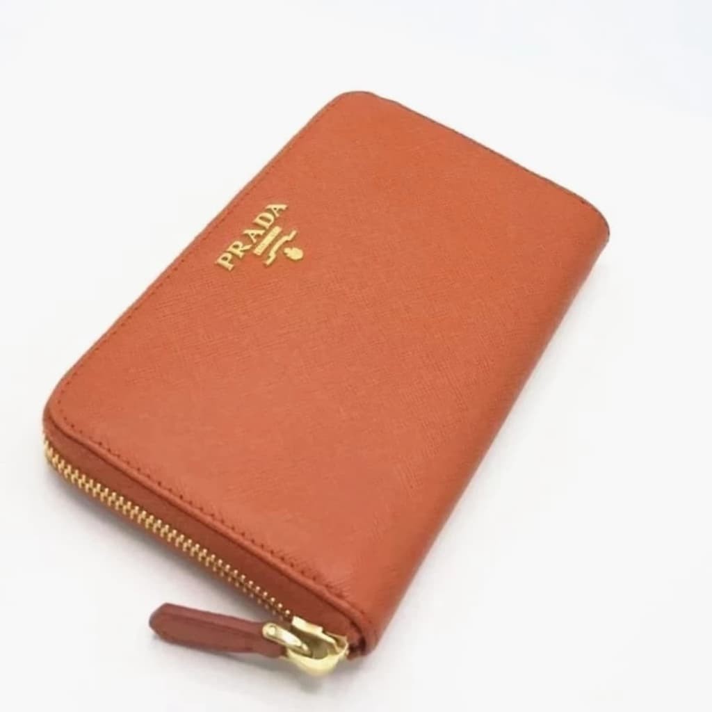 Prada Saffiano Leather Zip Wallet - CHIC Kuwait Luxury Outlet
