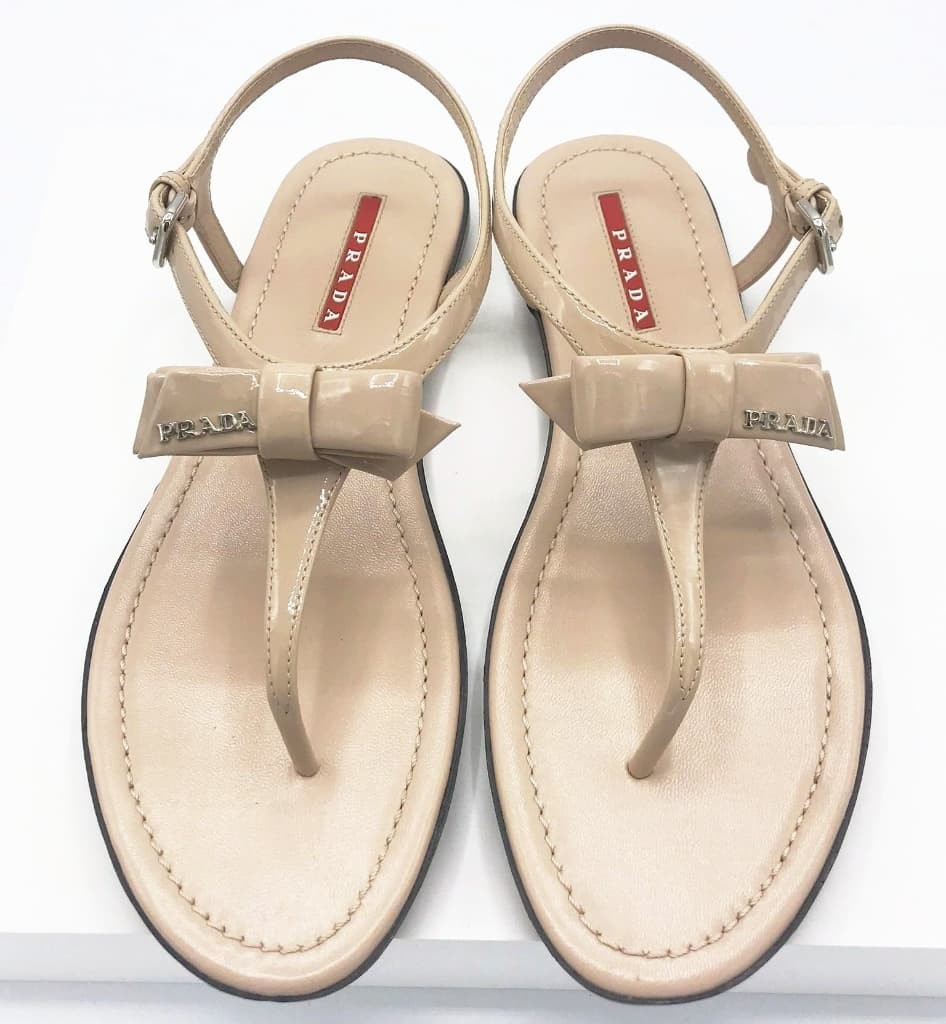 Prada Patent Leather Sandals - chickuwait.com