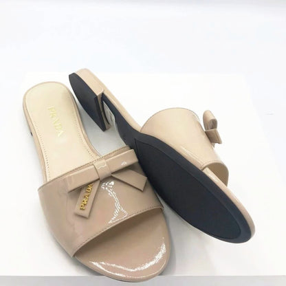 Prada Sandals Patent Leather Flats - CHIC Kuwait Luxury Outlet
