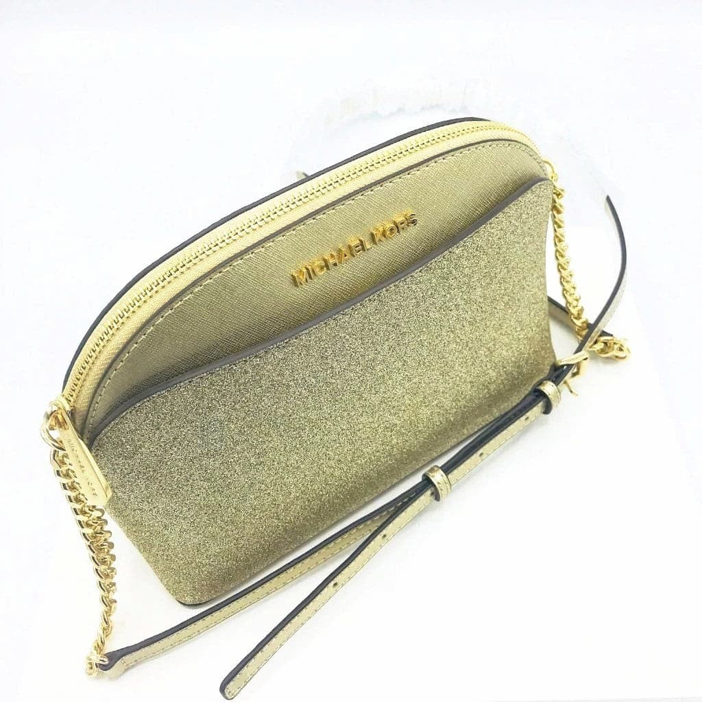 Michael Kors Leather Crossbody Gold Glitter - CHIC Kuwait Luxury Outlet