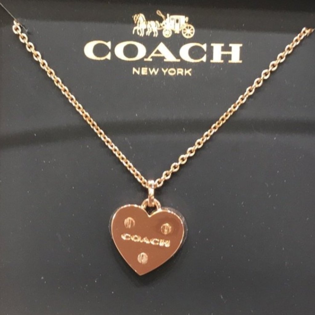 Coach Rose Gold Necklace and Earring Set NEW | Rose gold necklace, Earring  set, Open circle necklace