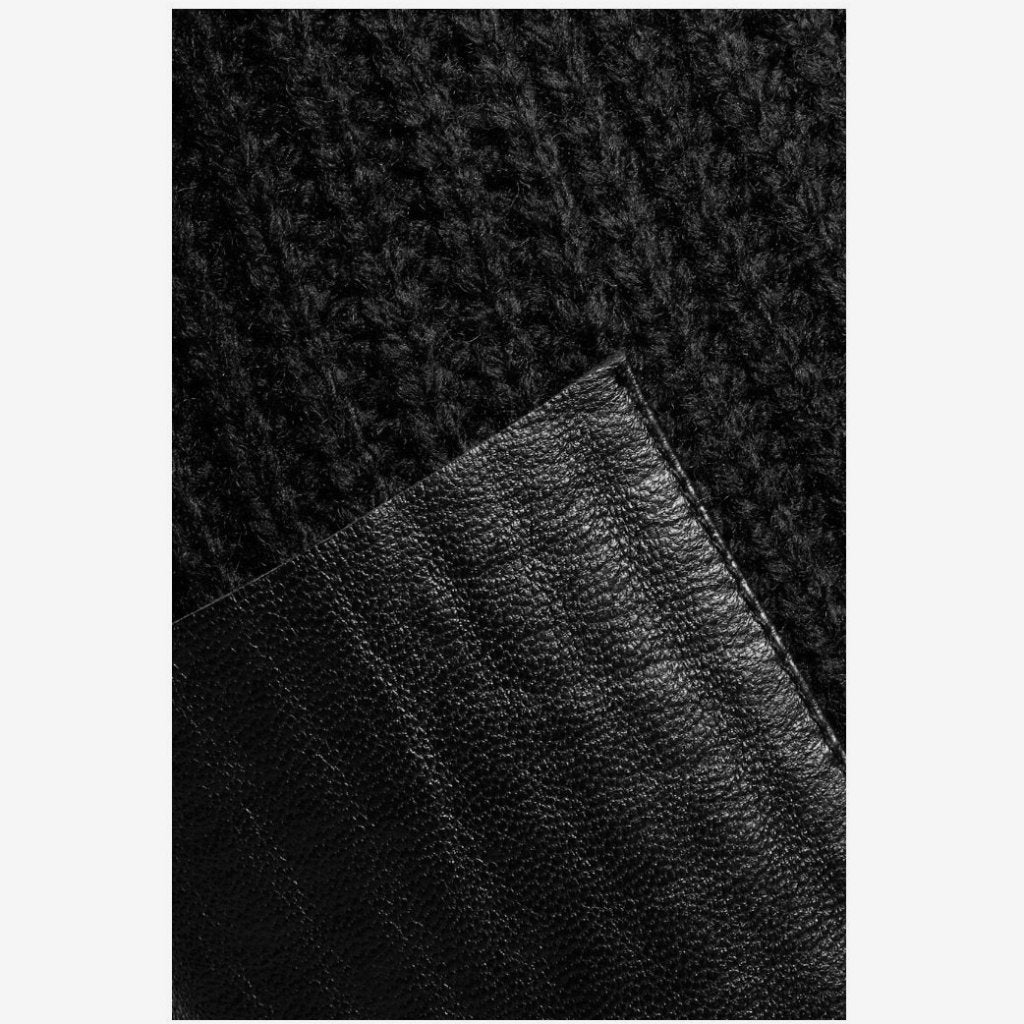 Michael Kors Knitted Cardigan Leather Trim Pocket - chickuwait.com