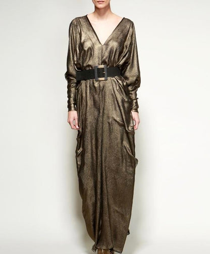 Yves St Laurent Evening Gown Structured Bronze - CHIC Kuwait Luxury Outlet