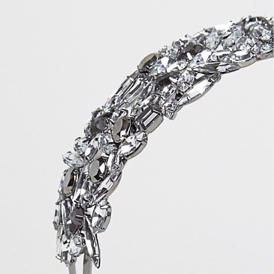 Silver Crystal Hairband - chickuwait.com