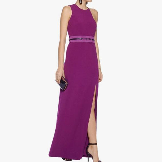 Halston Heritage Belted Crepe Gown - CHIC Kuwait Luxury Outlet