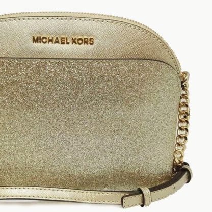 Michael Kors Leather Crossbody Gold Glitter - CHIC Kuwait Luxury Outlet