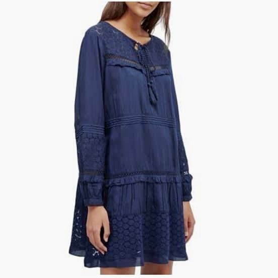 French Connection Midnight Blue Lola Lace - CHIC Kuwait Luxury Outlet