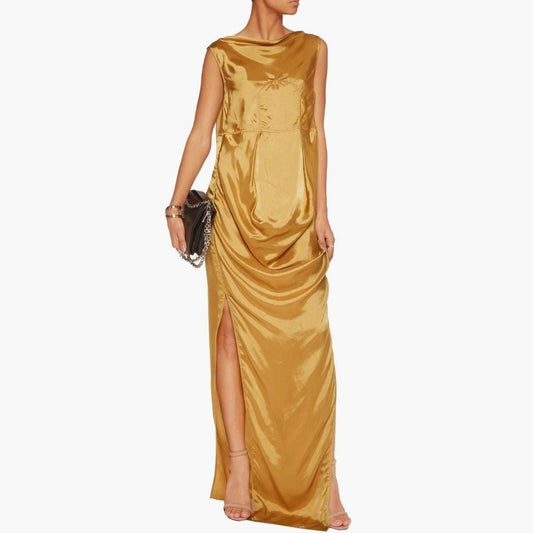 Rick Owens Draped Satin Twill Gown - CHIC Kuwait Luxury Outlet