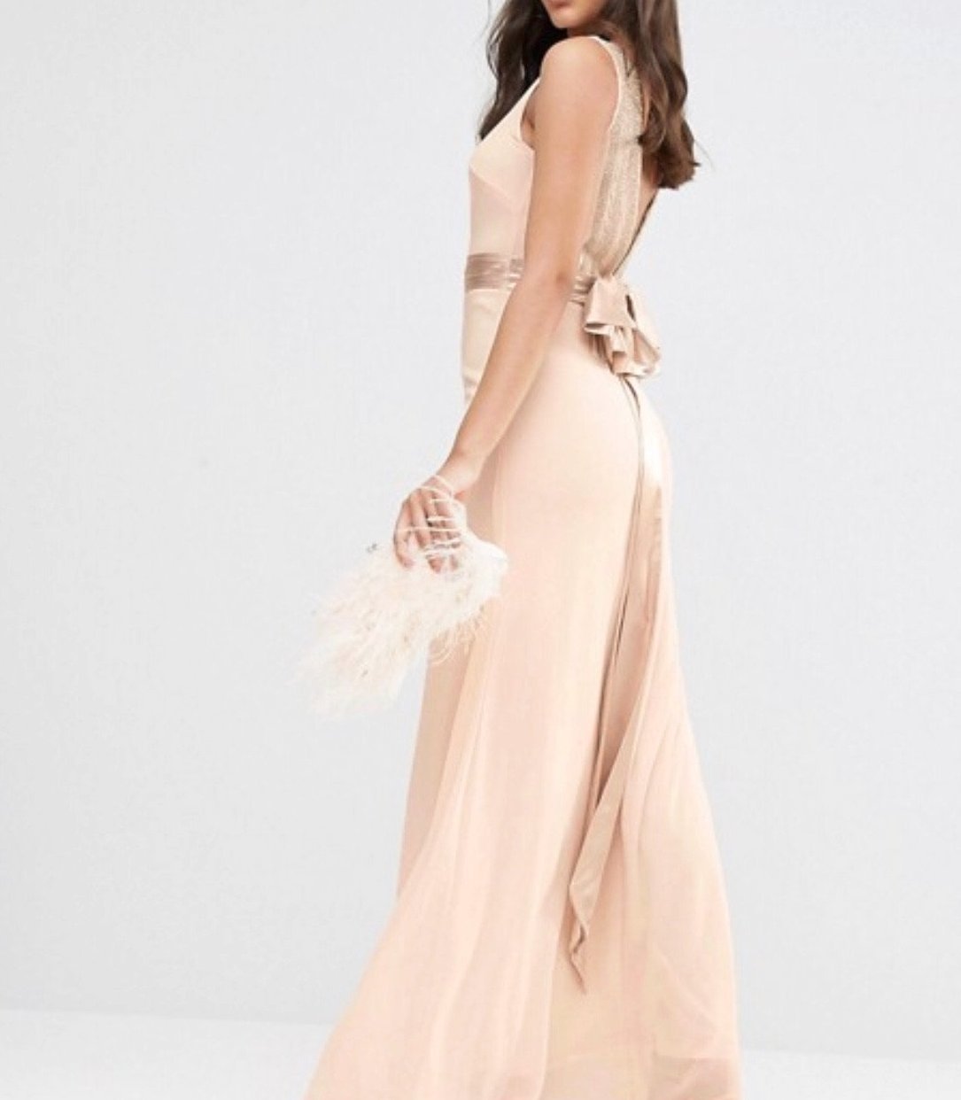 TFNC Bow back embellished Dress - CHIC Kuwait Luxury Outlet