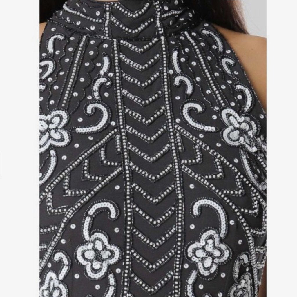 TFNC Snow Maxi Dress Embellished - CHIC Kuwait Luxury Outlet