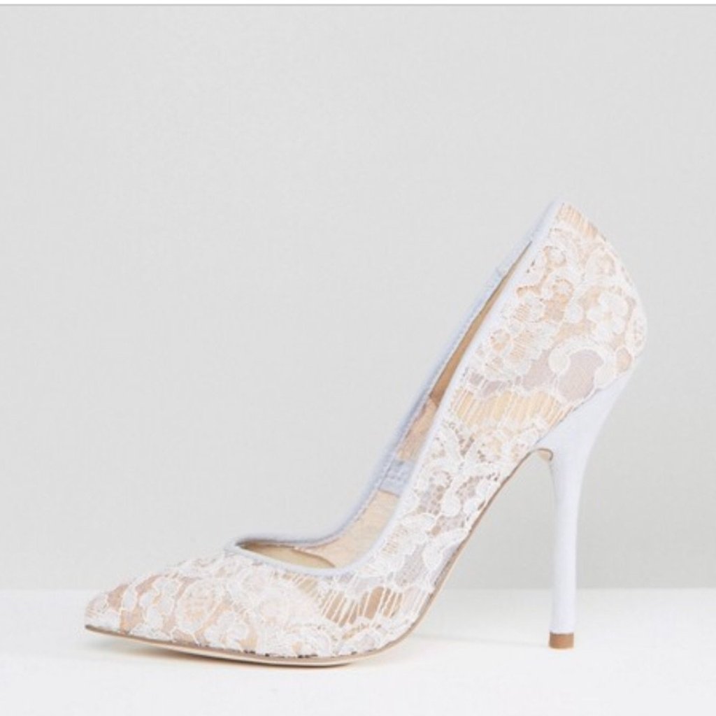 Paper Dolls Lace Overlay Court Shoes - CHIC Kuwait Luxury Outlet