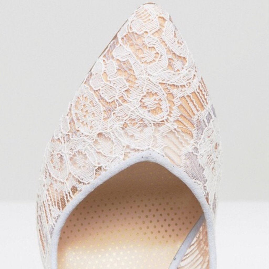 Paper Dolls Lace Overlay Court Shoes - CHIC Kuwait Luxury Outlet