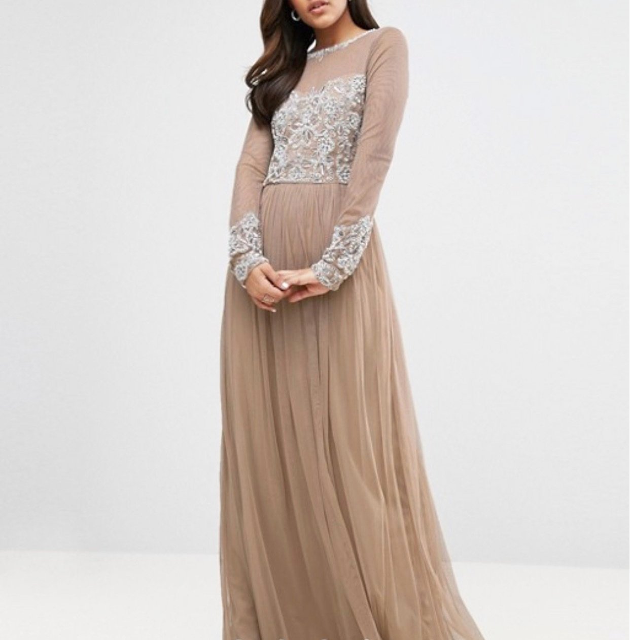 MAYA Tall Open Back Embellished Dress - CHIC Kuwait Luxury Outlet