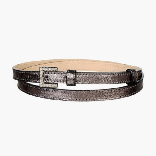 Dolce & Gabbana Fine Leather Belt Silver - CHIC Kuwait Luxury Outlet