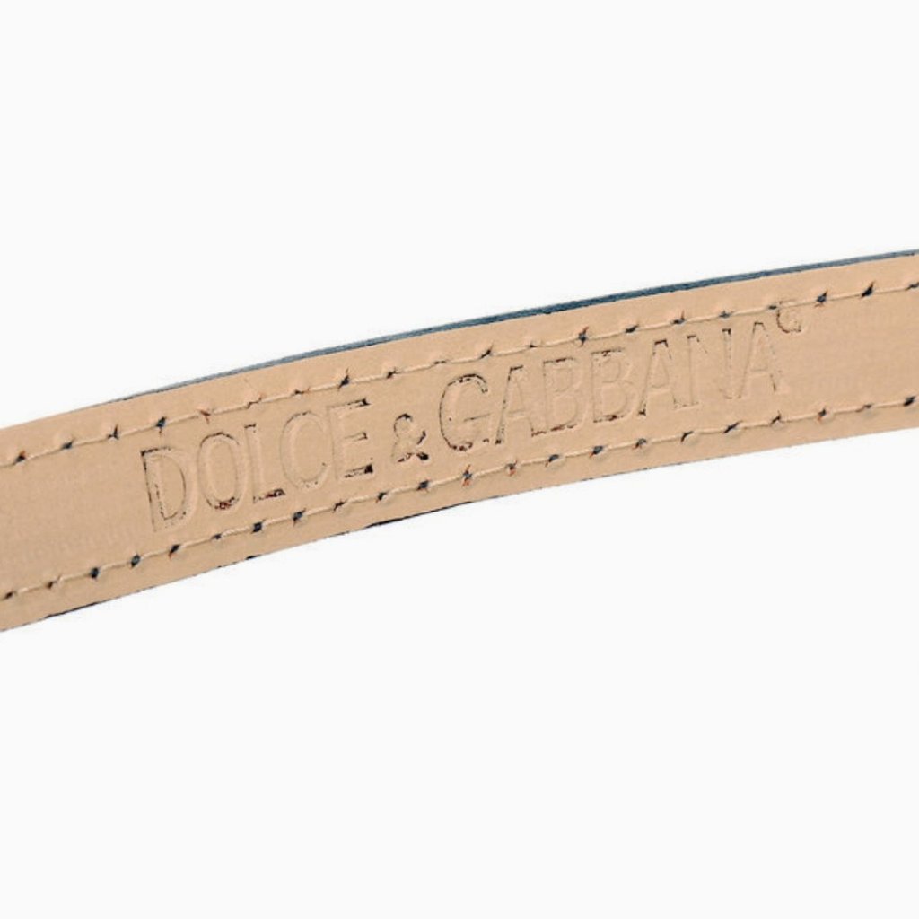 Dolce & Gabbana Fine Leather Belt Silver - CHIC Kuwait Luxury Outlet