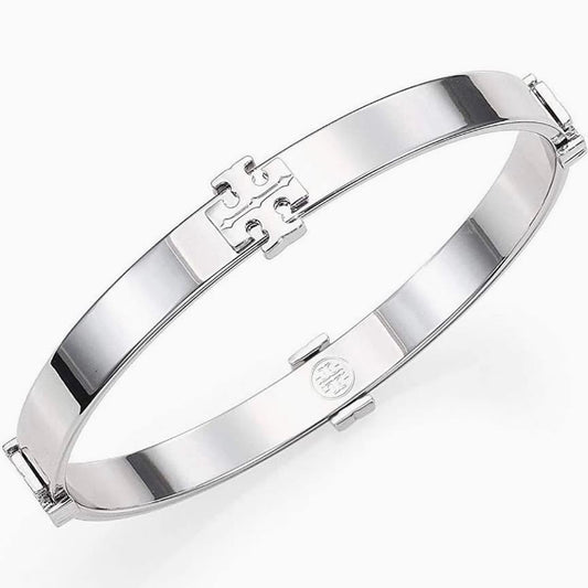 Tory Burch Logo Bangle Silver - chickuwait.com