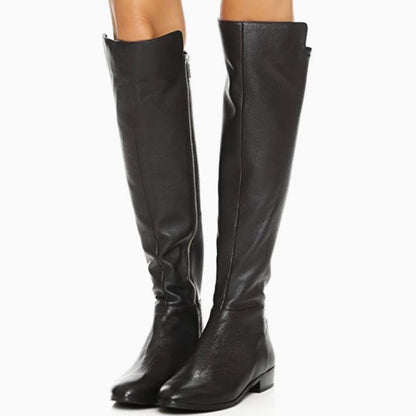 Michael Kors Bromley Leather Knee Boots - CHIC Kuwait Luxury Outlet