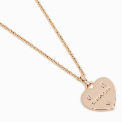 Coach Heart necklace Rose Gold - CHIC Kuwait Luxury Outlet