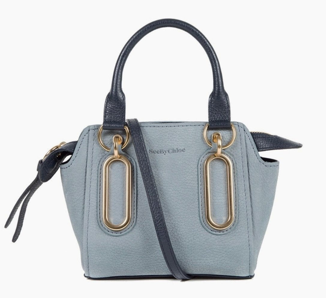 See By Chloe Paige Mini Blue Crossbody - CHIC Kuwait Luxury Outlet