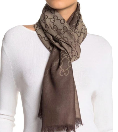 Gg logo wool scarf Clearance