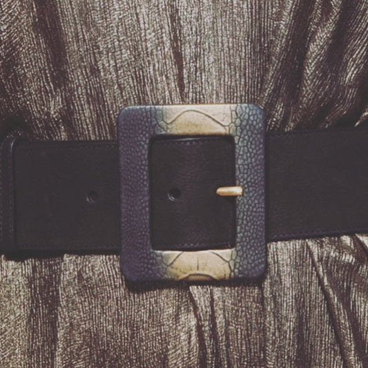 Yves St Laurent Leather Belt Dark Brown - CHIC Kuwait Luxury Outlet